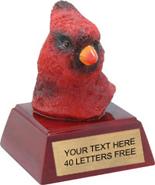 Cardinal Mascot Resin Themes Trophy