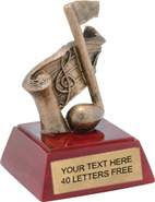 Music Note Resin Theme Trophy