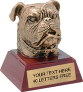 Bulldog Mascot Resin Themes Trophy