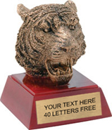 Tiger Mascot Resin Themes Trophy