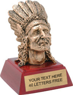 Indian / Brave Mascot Resin Themes Trophy