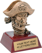 Pirate / Buccaneer Mascot Resin Themes Trophy