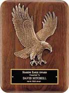 American Walnut Plaque with Large Eagle Casting