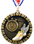 Track 3D Rubber Graphic Medal