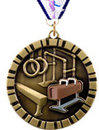 Gymnastics 3D Rubber Graphic Medal