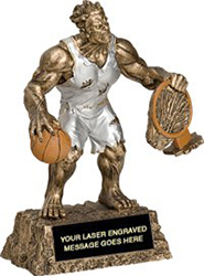 Basketball Monster Resin Trophy - 9 inch