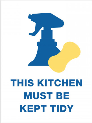 Kitchen Kept Tidy Acrylic Sign