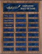 Walnut Veneer Perpetual Plaque with Magnetic Blue Plates