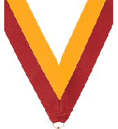 7/8 x 30 in. Red & Gold Neck Ribbon