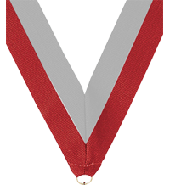 7/8 x 30 in. Red & Grey Neck Ribbon