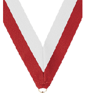 7/8 x 30 in. Red & White Neck Ribbon