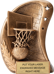 Basketball Curve Series Resin Trophy