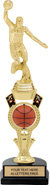 Basketball Trophy with Spinning Ball