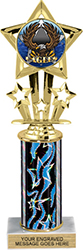 Shooting Star Color Insert Trophy w/ Column