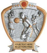 Basketball Sport Legend Shield Resin Trophy - Female