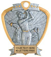 Golf Sport Legend Shield Resin Trophy - Female