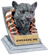 Cougar Mascot with Attitude Resin Trophy