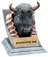 Buffalo Mascot with Attitude Resin Trophy