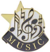 Scholastic Star Pins- Music
