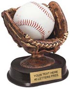 Baseball Glove Ball Holder Resin Trophy