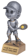Tennis Bobblehead Jr. Resin Trophy - Male