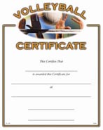 Sport Certificates: Volleyball