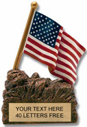 American Flag Resin Theme Trophy