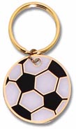 Colorful Brass Keychain- Soccer