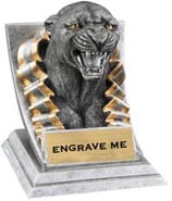 Panther Mascot with Attitude Resin Trophy
