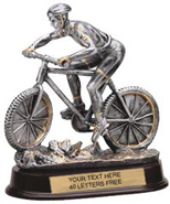 Mountain Bike Pewter Finish Resin Trophy - Male