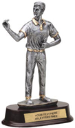 Darts Pewter Finish Resin Trophy - Male
