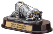 Golf Comic Pewter Finish Resin Trophy - Male