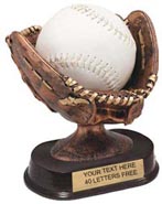 Softball Glove Ball Holder Resin Trophy
