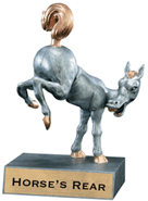 Horse's Rear Bobblehead 'Toon Resin Trophy