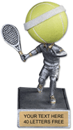Tennis Bobblehead 'Toon Resin Trophy