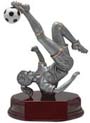 Soccer Silver Resin on Piano Finish Base - Female
