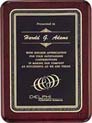 Black Stained Piano Finish Plaque with Florentine Border