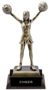 Cheer XL Antiqued Gold Tone Figures