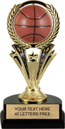 Basketball Trophy with Spinning Ball