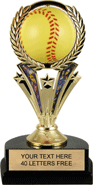 Softball Trophy with Spinning Ball