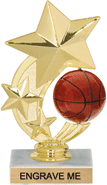 Basketball Shooting Star Spinning Trophy