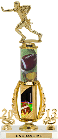 Football Spinning Sport Riser w/ Column & 2 trims - Trophy Depot